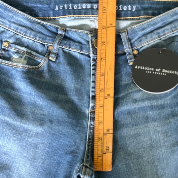 Articles of Society Skinny Jeans Ripped & Ragged Hem Size 26 NWT - Picture 6 of 11